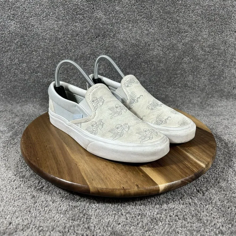 Vans Classic Slip On Love You to Death Women’s Size 7.5 Cupid Skulls Suede Shoes